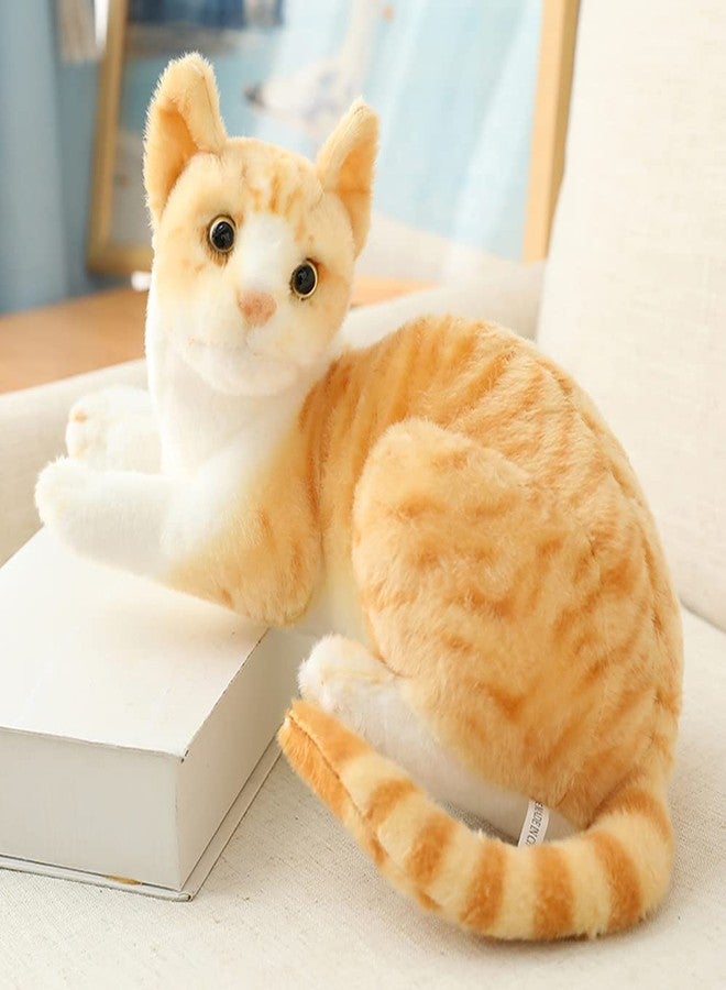 GUDVES Orange Tabby Cat Stuffed Animal Baby Stuffed Animal Cat Plush Toy Shorthair Cat 12 Inch (Orange B) - Image 2